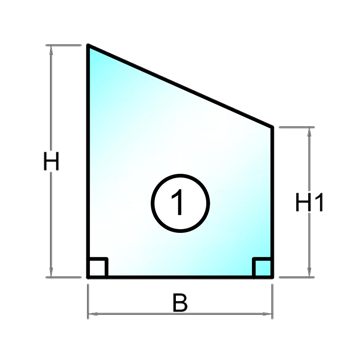 Silikonelimet termorude med 4 mm hærdet glas - Figur 1